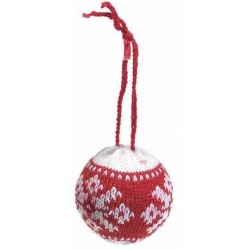 Christmas knitting ball, red